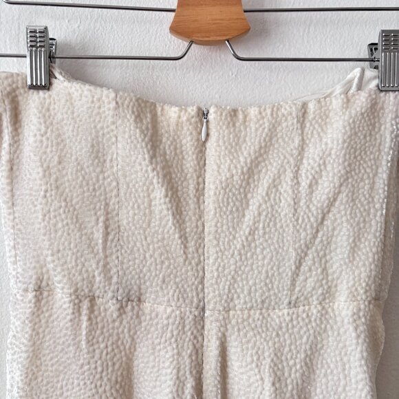 Michelle Mason Velvet Silk Blend Burnout Strapless Mini Dress - Picture 10 of 11